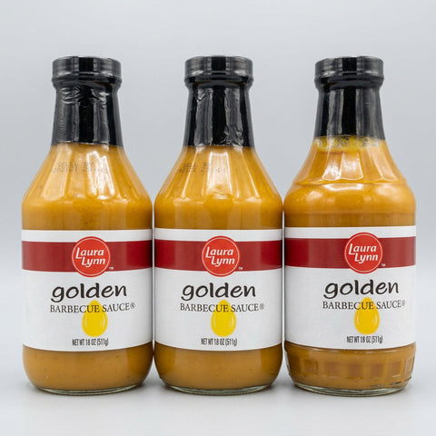 3 Bottles of Laura Lynn Golden BBQ Sauce, 18 oz