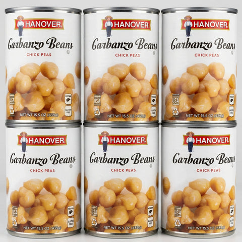 6 Cans of Hanover Chick Peas Garbanzo Beans, 15.5 oz