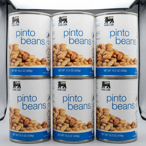 6 Cans of Food Lion Pinto Beans, 15.5 oz
