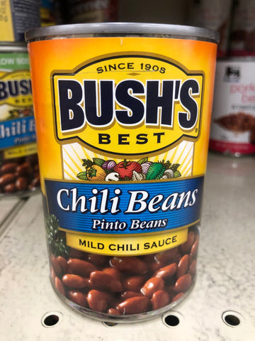 6 Cans of Bush's Best Pinto Beans in Mild Chili Sauce, 16 oz