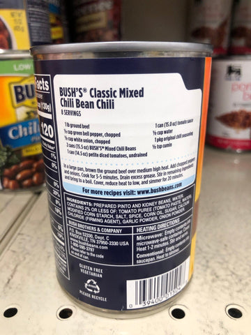 6 Cans of Bush's Mixed Kidney & Pinto Beans in a Mild Chili Sauce, 15.5 oz