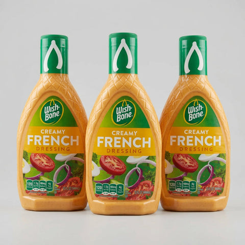 3 Bottles Wish-Bone Creamy French Dressing Salad Dressing 15 oz