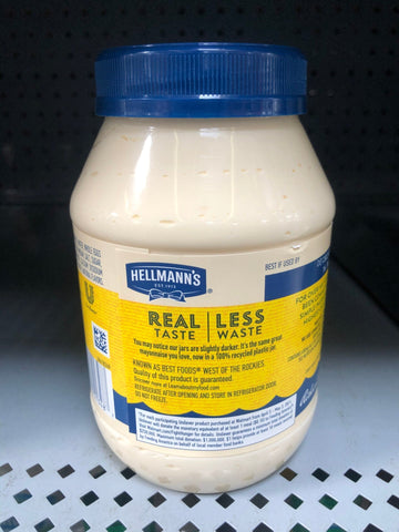 2 Jars of Hellmann's Real Mayonnaise Real Mayo, 30 oz