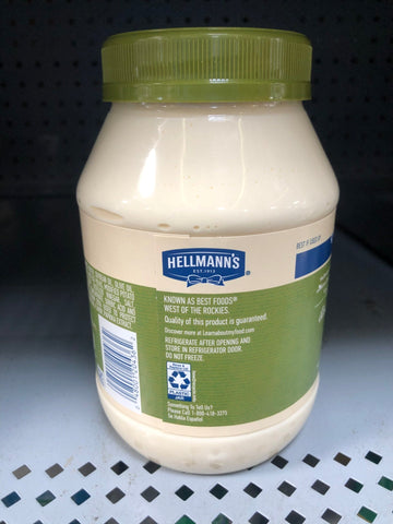 2 Jars Hellman's Mayonnaise Dressing Olive Oil Mayo 30 oz