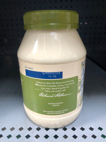 2 JARS Hellman's Mayonnaise Dressing Olive Oil Mayo 30 oz Dressing Best Foods