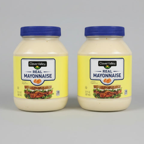 2 JARS Clover Valley Real Mayonnaise Mayo 30 oz Sandwich Dressing JFG DG