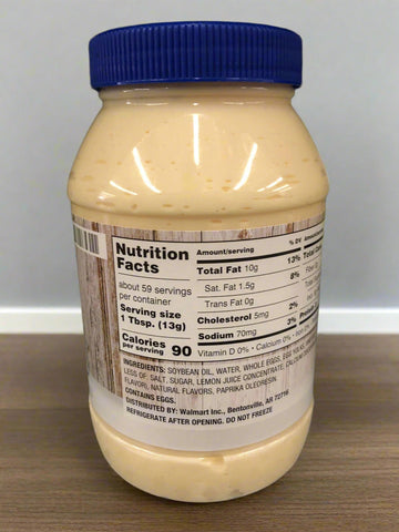 2 JARS Great Value Real Mayonnaise Mayo 30 oz Sandwich Dressing