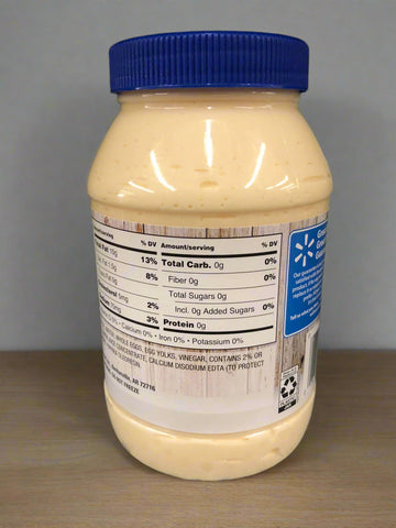2 JARS Great Value Real Mayonnaise Mayo 30 oz Sandwich Dressing