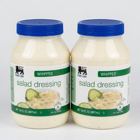 2 Jars of Food Lion Whipped Salad Dressing, 30 oz