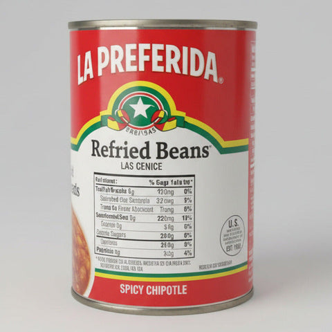 4 CANS La Preferida Refried Beans With Chorizo 16 oz Can Pintos Taco Filing