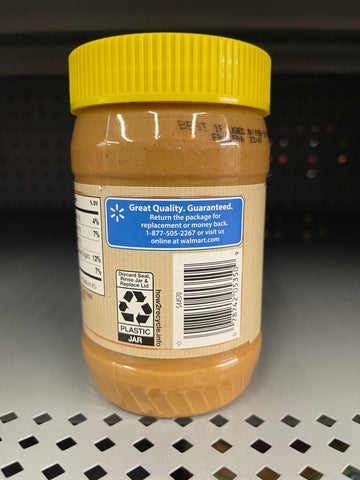 3 Jars of Great Value Honey Roasted Creamy Peanut Butter, 16 oz