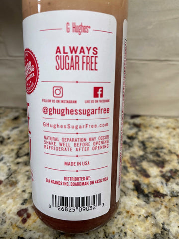 4 Bottles of G Hughes Sugar Free Raspberry Vinaigrette Salad Dressing, 12 oz
