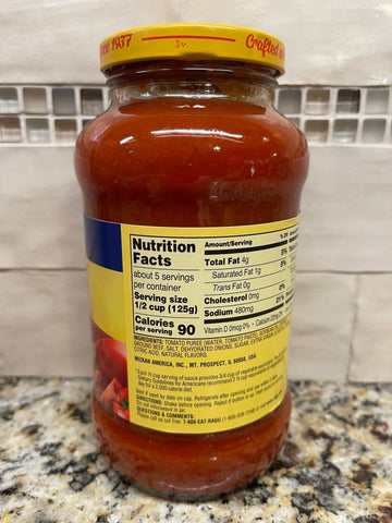 3 Jars of Ragu Old World Style Meat Flavored Tomato Spaghetti Pasta Sauce, 24 oz