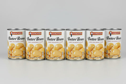 6 CANS Hanover Butter Beans 15.5 oz Can Large Limas in Sauce