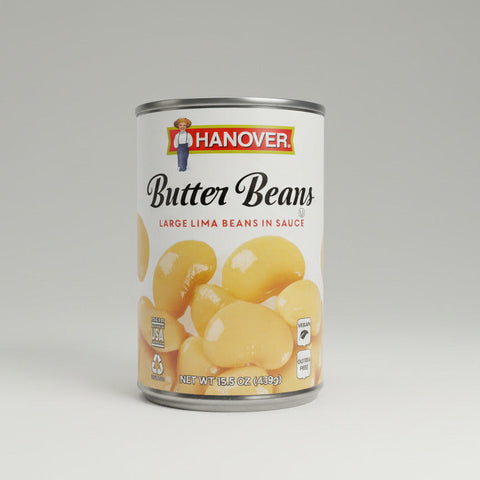6 CANS Hanover Butter Beans 15.5 oz Can Large Limas in Sauce