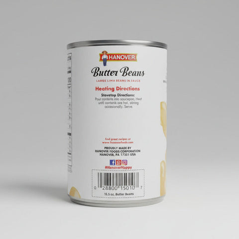6 CANS Hanover Butter Beans 15.5 oz Can Large Limas in Sauce