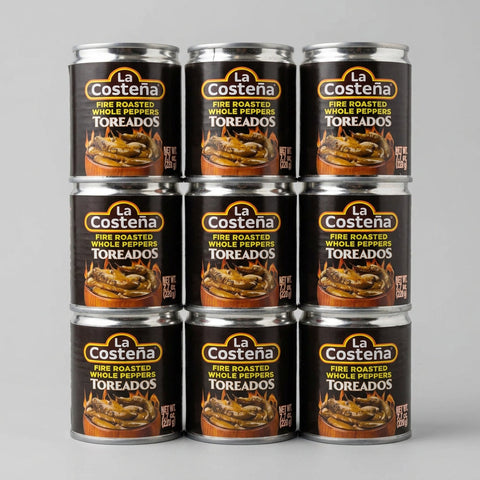 6 Cans La Costena Serrano Toreado Fire Roasted Whole Peppers 7.7 oz Cans