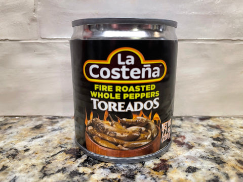 6 Cans La Costena Serrano Toreado Fire Roasted Whole Peppers 7.7 oz Cans