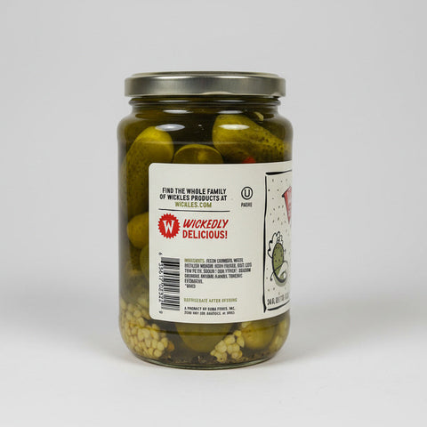 3 JARS Wickles Dirty Dill Baby Dills Pickle 24 oz garlic and chili pepper dill