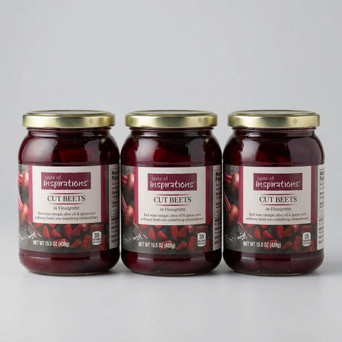 3 Jars of Taste of Inspirations Cut Beets in Vinaigrette, 15.5 oz