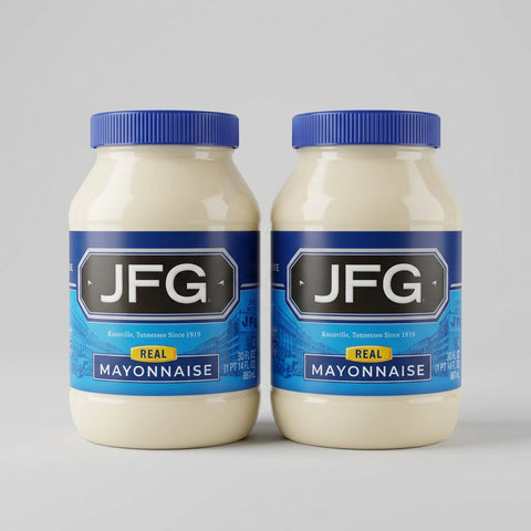 2 Jars JFG Real Mayonnaise Mayo Sandwich Spread Dressing Dukes Kraft