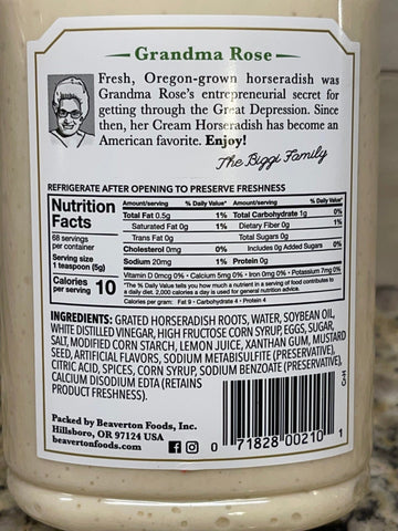 3 Bottles of Beaver Brand Grandma Rose's Cream Horseradish Sauce, 12 oz