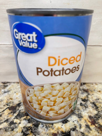 6 Cans of Great Value Diced Potatoes, 15 oz