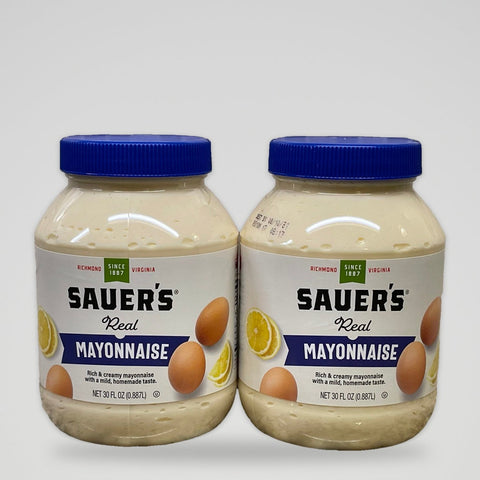 2 Jars of CF Sauers Real Mayonnaise Mayo, 30 oz