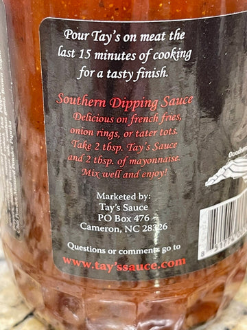 3 Bottles of Tay's All Purpose Southern BBQ Sauce, 16 oz