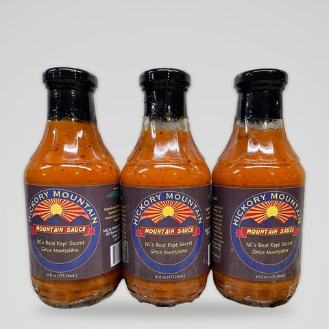 3 Bottles of Hickory Mountain BBQ Sauce, 16 oz