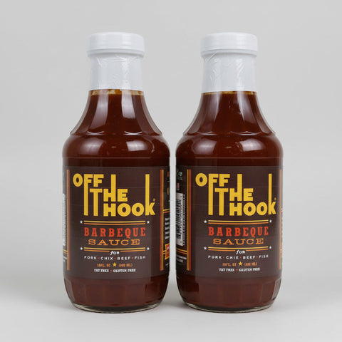 2 BOTTLES Off The Hook Barbeque Sauce 16 oz BBQ Pork Chicken Dip NC
