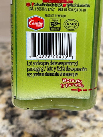 4 Bottles of Mexico Lindo Extra Hot Sauce Green Habanero, 5 oz