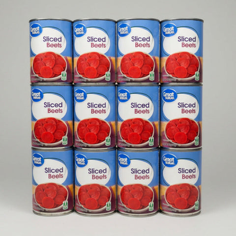 12 CANS Great Value Sliced Beets 15 oz Can Vegetable Salad Juice