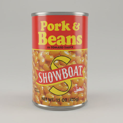 6 Cans Showboat Pork & Beans in Tomato Sauce 15 oz Canned Bushs