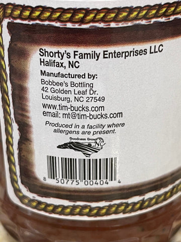 2 BOTTLES Tim Bucks HOT Bar-B-Q Barbecue Sauce 16 oz BBQ Pork