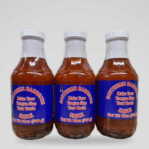 3 Bottles of Southern Barbecue Slap Your Brain BBQ Sauce, 18 oz