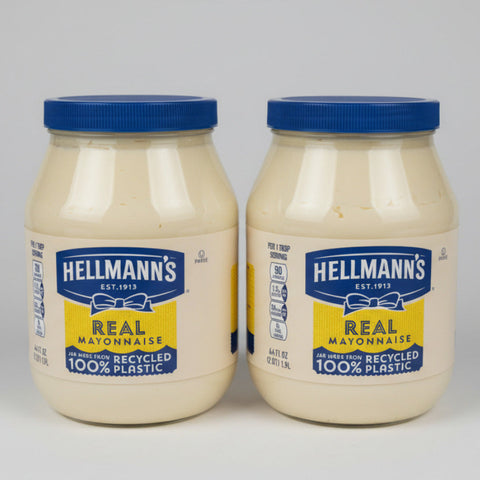 2 Jars Hellmanns Real Mayonnaise 1 GALLON Hellmann's Creamy Mayo Real Foods