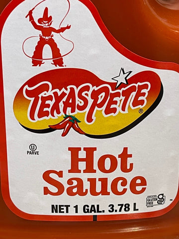1 Gallon Texas Pete Hot Sauce 128 oz Pepper Wing Bottle BBQ Pork Dip