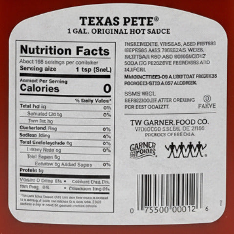 1 Gallon Texas Pete Hot Sauce 128 oz Pepper Wing Bottle BBQ Pork Dip