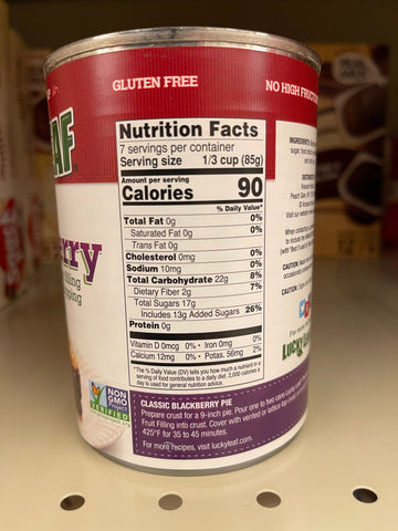 4 CANS Lucky Leaf Premium Blackberry Fruit Filling & Topping 21 oz Can Pie