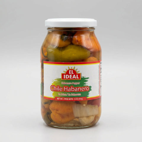 El Ideal Whole Chili Habanero in Brine, 16 oz