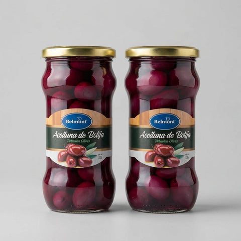 2 Jars of Belmont Aceitunas de Botija Peru Peruvian Olives, 12 oz