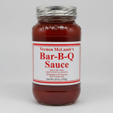 Vernon McLamb's Bar-B-Q Sauce 25 oz BBQ Pork Dip Ribs Chicken Benson NC