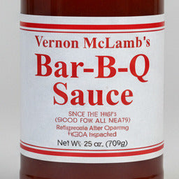 Vernon McLamb's Bar-B-Q Sauce 25 oz BBQ Pork Dip Ribs Chicken Benson NC