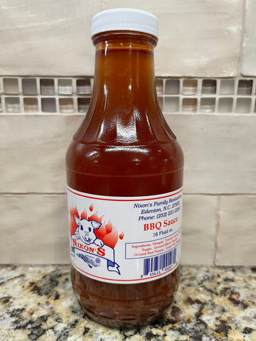 2 Bottles Nixon's Family Restaurant BBQ Sauce 16 oz Barbecue Dip Edenton NC
