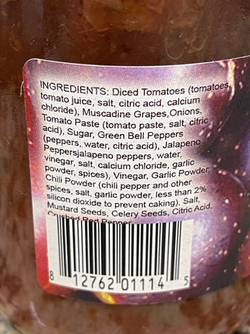 D'Vine Foods Nature's Pick Muscadine Salsa, 16 oz