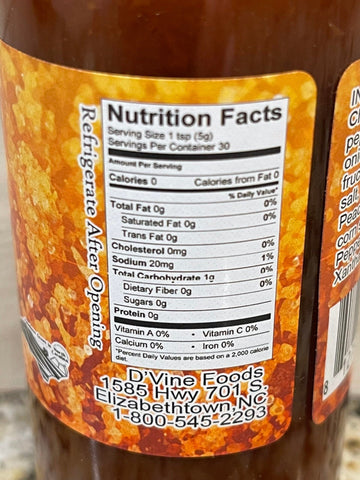 3 Bottles of D'Vine Foods Chipotle Hot Sauce, 5 oz