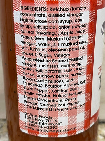 3 Bottles of D'Vine Foods Beer Bourbon BBQ Sauce, 12 oz