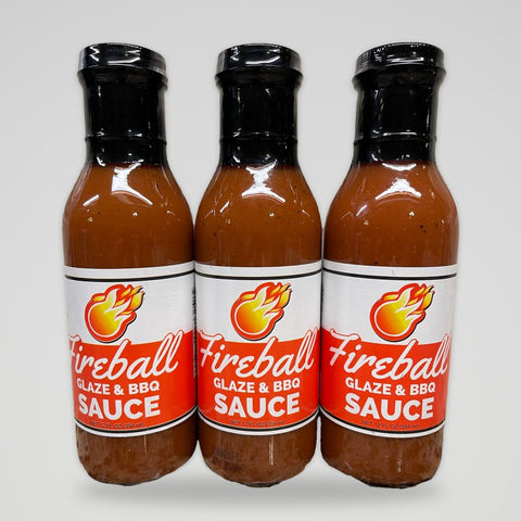 3 Bottles of D'Vine Foods Fireball Glaze & BBQ Sauce, 12 oz