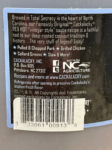 Cackalacky Secret Sauce, 128 oz